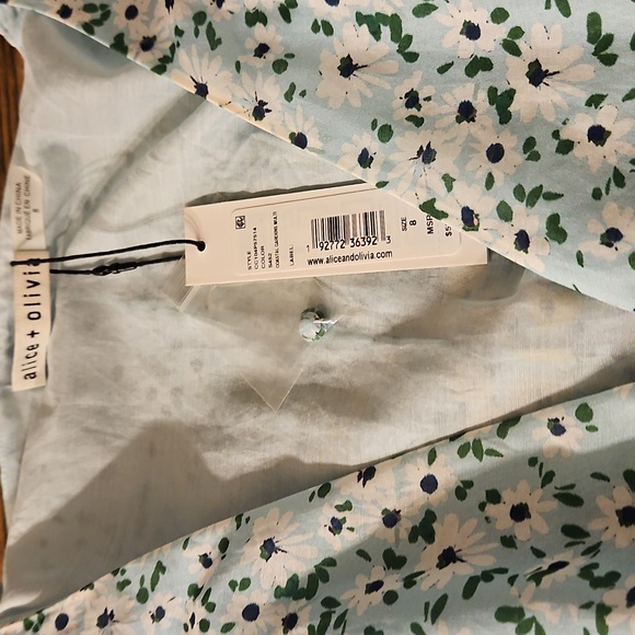 Alice + Olivia Floral Button Front Midi Dress - Picture 4 of 7